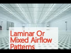 Padrões de fluxo de ar laminar ou misto Sala limpa modular com H14/H13 Filtro Hepa 0,3-0,5 m/s Velocidade média do vento