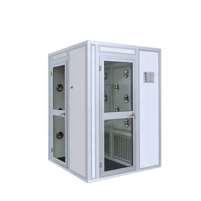 Unidade de chuveiro de ar de sala limpa de 220 V para classe 10000 Modular portátil 90 graus