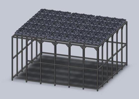 Chassi modular de sala limpa com nível de ruído inferior a 65 dB, controlo de pressão positiva/negativa H14/H13 Hepa