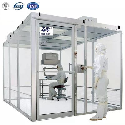Fácil de instalar Assembléia de sala limpa de pressão positiva/negativa portátil com piso antiestático reforçado