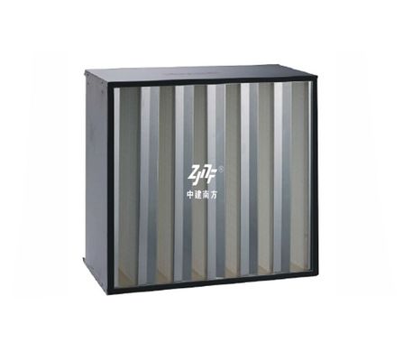 0Filtro de ar de tipo.3um V com sistema de fluxo laminar de material EVA PU