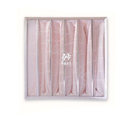 Filtros de ar de bolso AHU, Fibra de cogumelo, Ar condicionado Filtro de efeito médio sintético de bolso