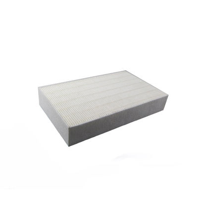 Material de filtro de ar fino 0.3um Papel de fibras de PET PP com grande volume plissado