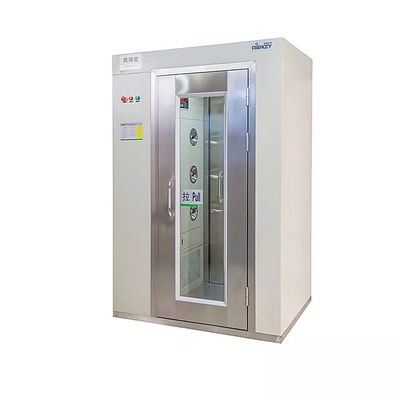Máquina de limpeza modular 3 ventiladores chuveiro de ar Sala limpa com tela de LED Porta de rolão e velocidade do ar rápida 22-25 M/S