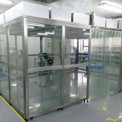 H14 HEPA Soft Wall Cleanroom Booth Portátil Fácil de montar com fluxo laminar FFU Tecto Cortina de PVC