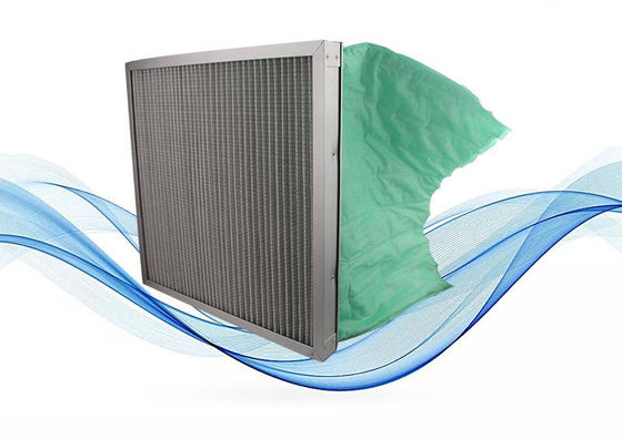 1um Filtro de ar de bolso Fibra de vidro para sistema HVAC 45%-95% Eficiência de filtragem