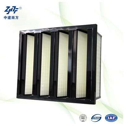 Sistema HVAC de coleta de poeira alta W Cell V Filtro de ar bancário 99,99% para sala limpa Capuz de fluxo laminar