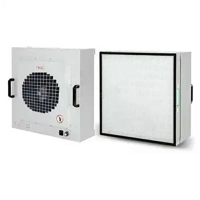 Eficiência do capô de fluxo laminar Unidade de filtro de ventilador de aço inoxidável FFU com filtro HEPA H13/H14