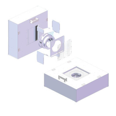 Unidade de filtro de ventilador FFU de liga de alumínio com filtros HEPA H13/H14 para filtragem de ar em salas limpas