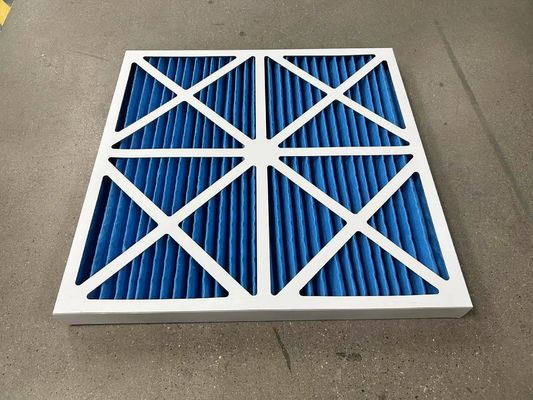 Prefiltros de ar de tecidos não tecidos retangulares com estrutura de aço galvanizado para instalações de fabrico