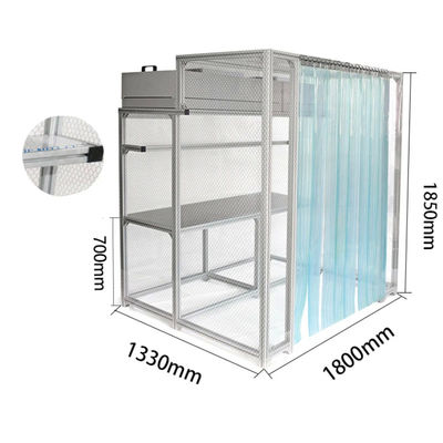 Fabricação industrial de produtos farmacêuticos portáteis Sala limpa cabine para pressão positiva e produção farmacêutica personalizada