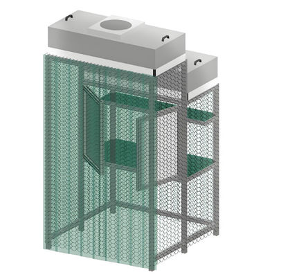 Fábrica fornecida de aço inoxidável cabine de sala limpa para superfícies não porosas e proteção do pessoal na planta de fabricação de biotecnologia
