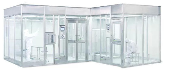 Sala limpa modular com teto Ffu Sistema de filtragem de ar condicionado para sistema de fluxo de ar unidirecional
