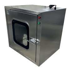 Indústria de ótica caixa de passagem de sala limpa com passagem de fechadura de ar e barreira de ar em prata