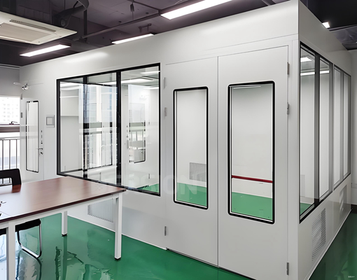 quality Cabine de sala limpa para fabricação de eletrônicos com porta de aço inoxidável e cortinas de fácil substituição factory