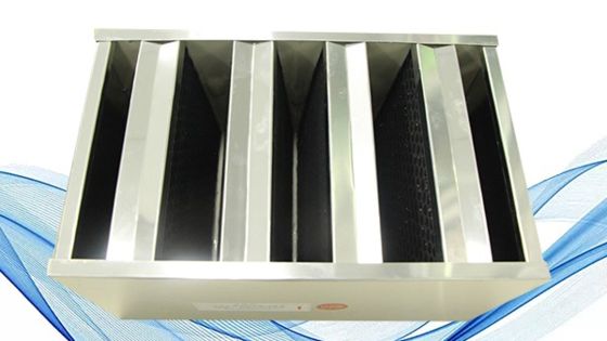 ZJNF Custom Dimension Cleanroom Factory V-Type Activated Carbon Air Filter