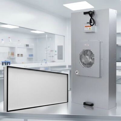 quality Unidade de filtro de ventilador H14 HEPA com 99,99% de eficiência SUS304 de aço inoxidável e controlo de três velocidades para salas limpas factory
