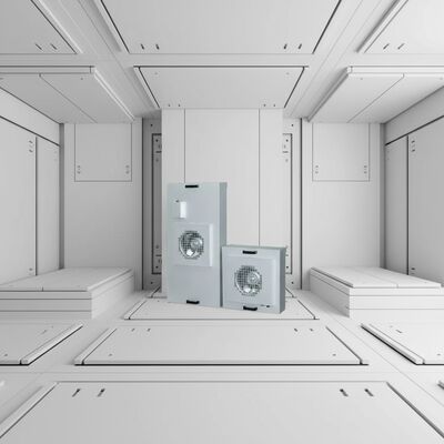 Unidade industrial de filtro de ventilador HEPA classe H14 com estrutura de aço inoxidável SUS304 e controle de três velocidades para salas limpas